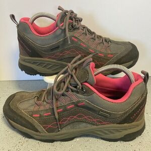 TFO ToFreeOurself Womens Hiking Shoes Grey Pink Waterproof Trail Sneakers Size 9